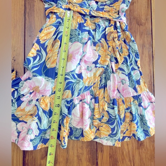 Anthropologie Cecilia Pettersson Wrap Mini Dress size small floral tropical - Picture 8 of 13